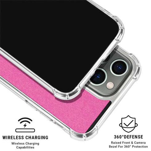 Pink and Grey Stripes iPhone 16 Pro Clear Case